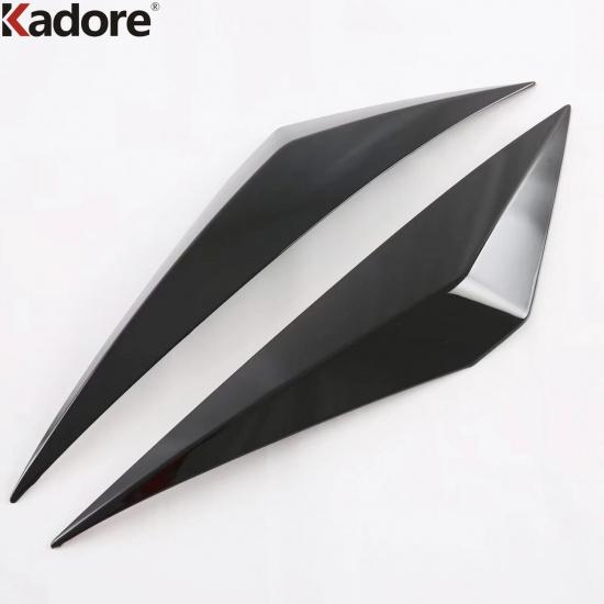 Front Bumper Wind Knif Cover Trim For Nissan Qashqai J12 2024 Carbon Fiber Car Front Fog Light Lamp Frame Accessories