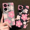 Чехол в свежем стиле с узором «Цветущая вишня» для Xiaomi 14T 13T 11T Pro Funda Redmi Note 14 13 Pro 5G 12 11 Силиконовый чехол с текстурой кожи