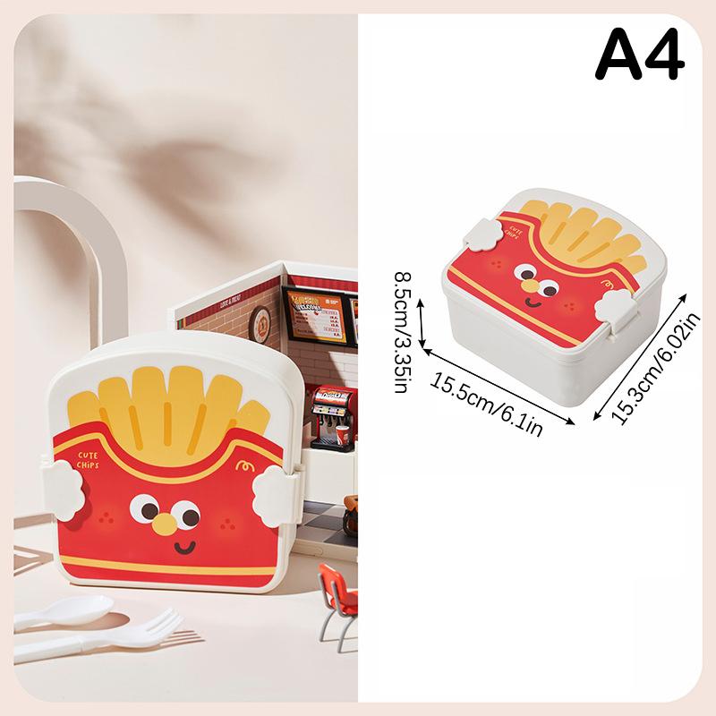 Милый ланч-бокс для детей, отделения для ланча, детский школьный контейнер для пикника и кемпинга, портативный