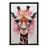 Pink Giraffe With Glasses Pink Giraffe With Glasses, 40X50 Cm, Frameless, Matte Paper 230 Gsm