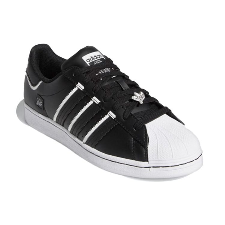 Adidas Кроссовки унисекс Superstar Black White Core-Black Cloud-White Blue-Bird GX5257