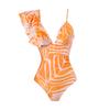 New Sexy One-piece Swimsuit Women's Spa One-shoulder Swimsuit Chiffon Slit Beach Skirt Suit