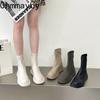 Fashion 2024 Women Long Boots Thick Sole Ladies Zipper Knight Flats Heel Boots Fashion Knee-high Boots Keep Warm Plush Winter Shoes