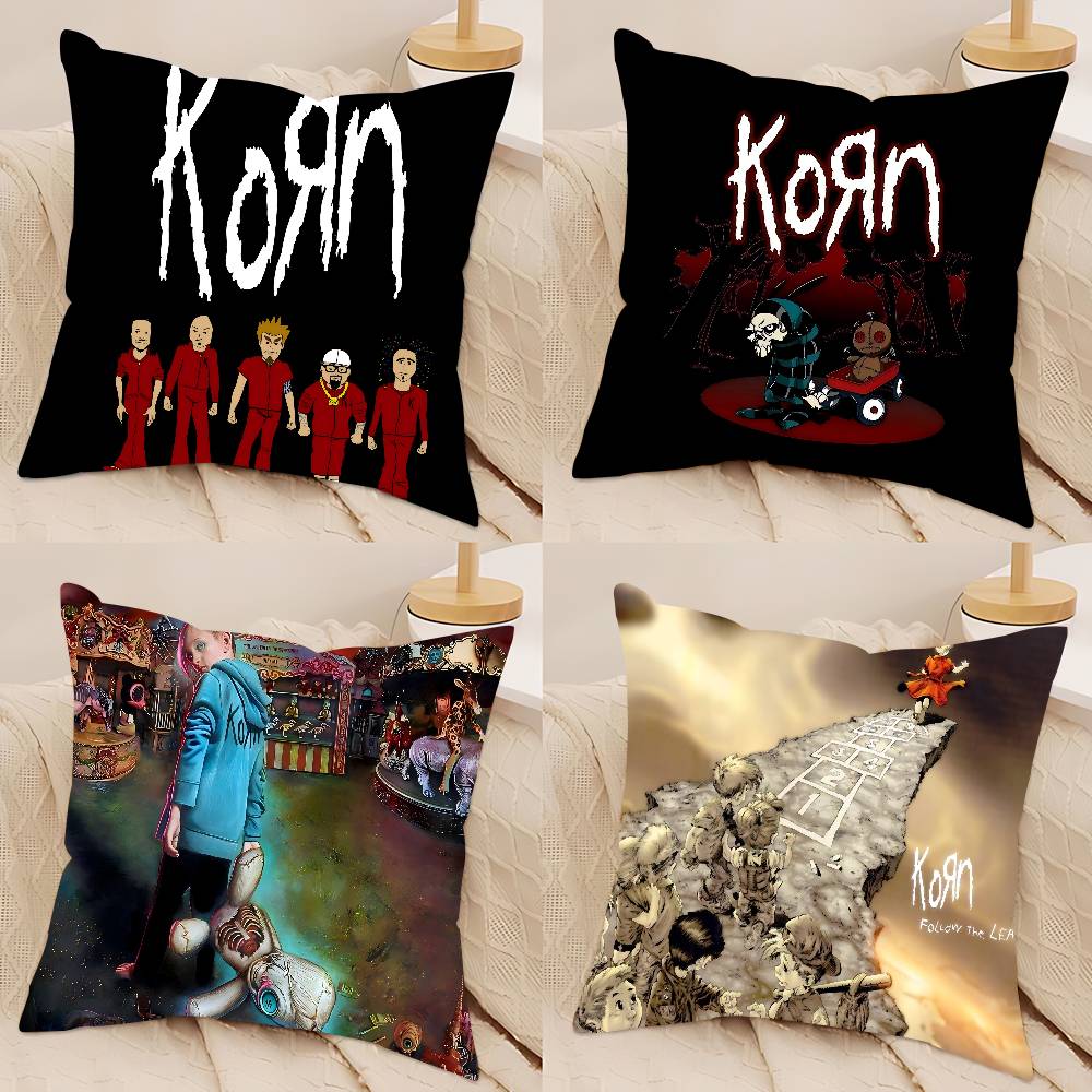 Korn Рок-группа Музыка Наволочка для подушки Обивка Диван Декоративная подушка Домашний декор Наволочка
