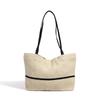 Premium light luxury cotton and linen shoulder bag commuting large-capacity handbag lazy versatile tote bag