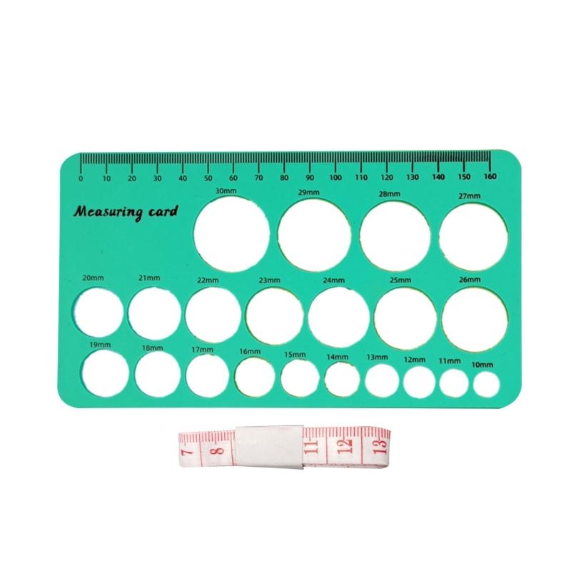 Мягкий пищевой силиконовый измерительный инструмент для определения размера соска с двойной шкалой в сантиметрах и дюймах