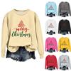 Women's Fashion Casual Long Sleeve Loose Christmas Printed Sweatshirt