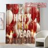 2pcs, 2D FLAT PRINTING Curtains (Without Rod) NewYearCheers Contemporary Modern Curtains Polyester Curtains Versatile All