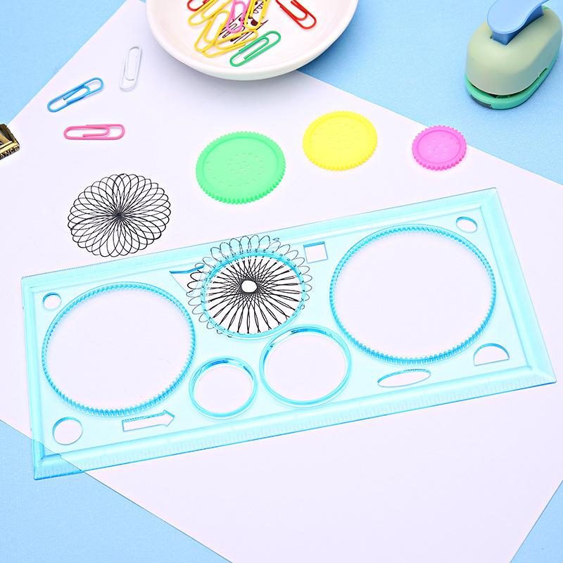 Набор инструментов для рисования Spirograph с шариковой ручкой, шаблон для DIY, математическая рулетка, школьные принадлежности для рисования, геометрическая линейка TMZ