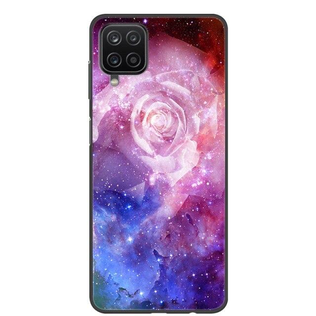 Чехол для Samsung A12, 2021, черные мягкие силиконовые чехлы из ТПУ для телефонов Samsung Galaxy A12 M12, чехол с крутым дизайном, чехол-бампер A 12