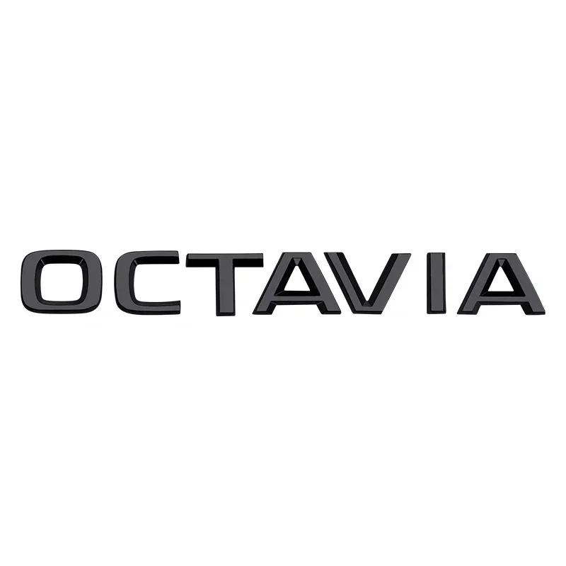 DAYB7 1pcs 3D ABS Octavia car Letter Rear trunk Decals Emblem badge sticker Decal Car styling For Skoda MK3 MK4 A5 A7 auto Accessories