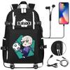 Новый модный универсальный рюкзак большой вместимости из ткани Оксфорд с USB, с анимационной печатью, повседневный студенческий школьный рюкзак
