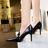 Модные туфли на высоком каблуке в европейском и американском стиле в стиле ретро, ​​женские туфли на тонком каблуке с глубоким вырезом и острым носком