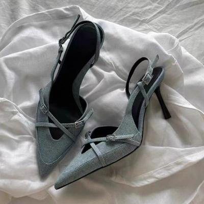 Женские босоножки на высоком каблуке, сексуальные туфли с острым носком, нарядные туфли для вечеринок для женщин, дизайнерская мода, повседневные босоножки на каблуке, Sandalias De Tacón