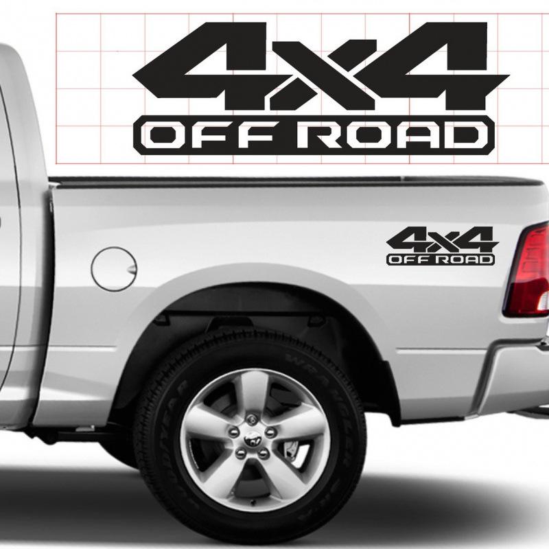 Наклейка на кузов пикапа Ford F-Series & Dodge RAM 1500 4x4