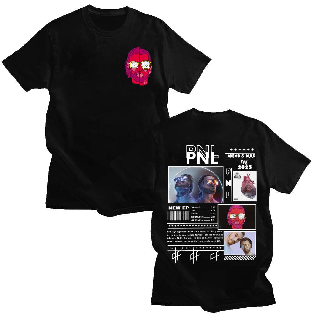 Le Monde Chico T Shirt French Rapper PNL Album Graphic Tshirt Unisex Women Cotton Short Sleeve Tshirts Hip Hop Fashion Streetwear