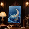 Набор для рисования жемчугом «Полумесяц на море» Декор для дома Ручная работа Липкий бриллиант Творческий холст Жемчужная живопись Поделки Идеальный подарок