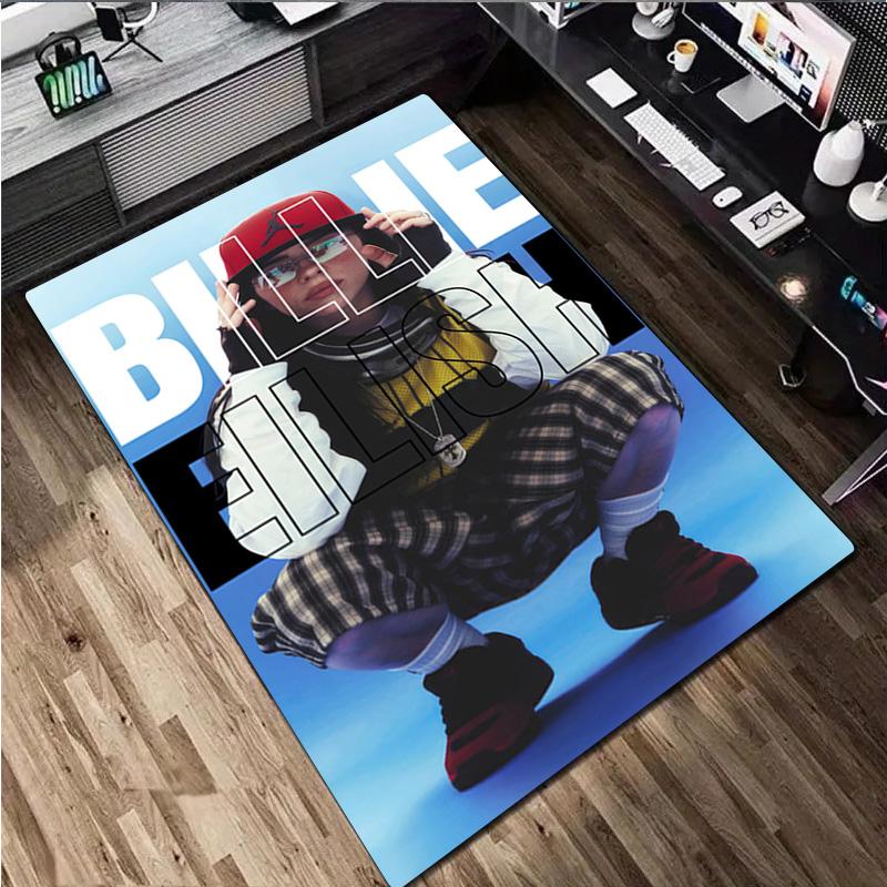 Billie Eilish Album Rug Carpet Office Decorative Carpet For Living Room Bedroom Door Mat Floor Rug Computer Chair Area Rug