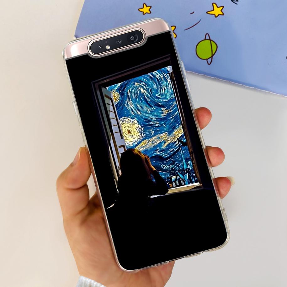 Чехол для Samsung Galaxy A80 Чехол GalaxyA80 A 80 SM-A805F A805 A805F A90 4G Прозрачные Чехлы Модный Мраморный Мягкий ТПУ Задняя Крышка