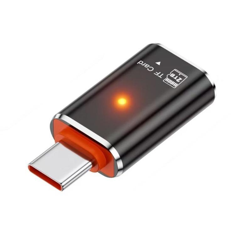 Алюминиевый USB C к MicroSDs TFs Кардридер OTG USB2.0 для Быстрой Передачи Данных и Расширения Хранилища