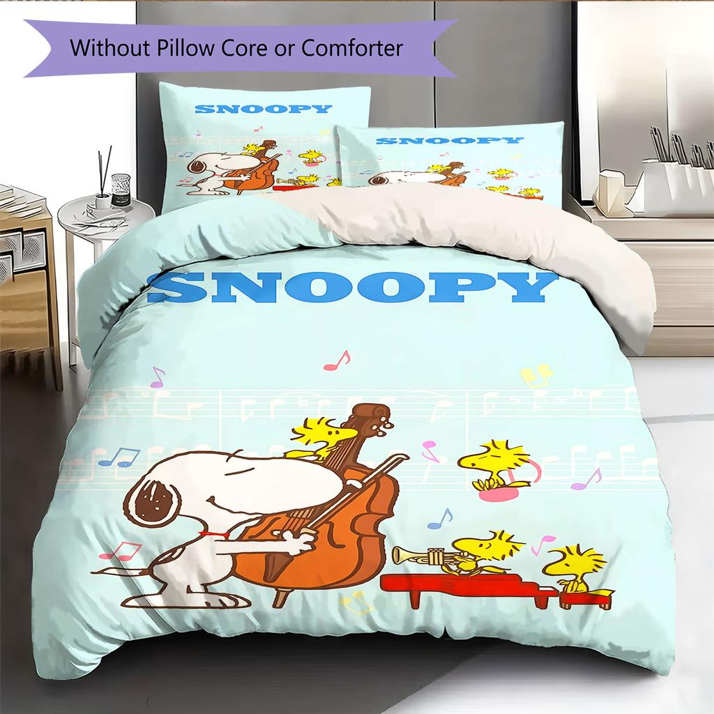 Snoopy Sitting and Counting Money – A Comfortable and Warm Bedding Set, The Perfect Choice To Decorate Your Bedroom.