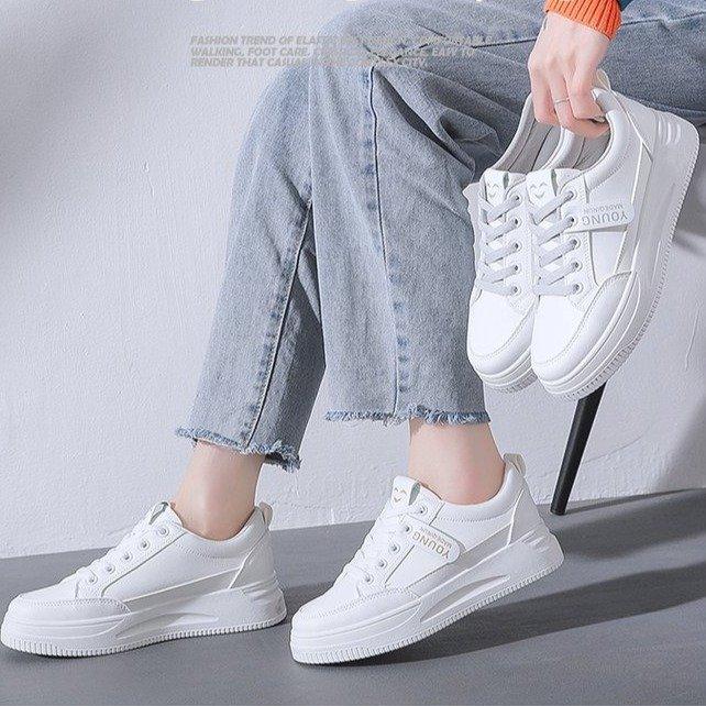 Женские маленькие белые туфли Hundred Fashion Shoes Flat Casual Shoes Sneakers
