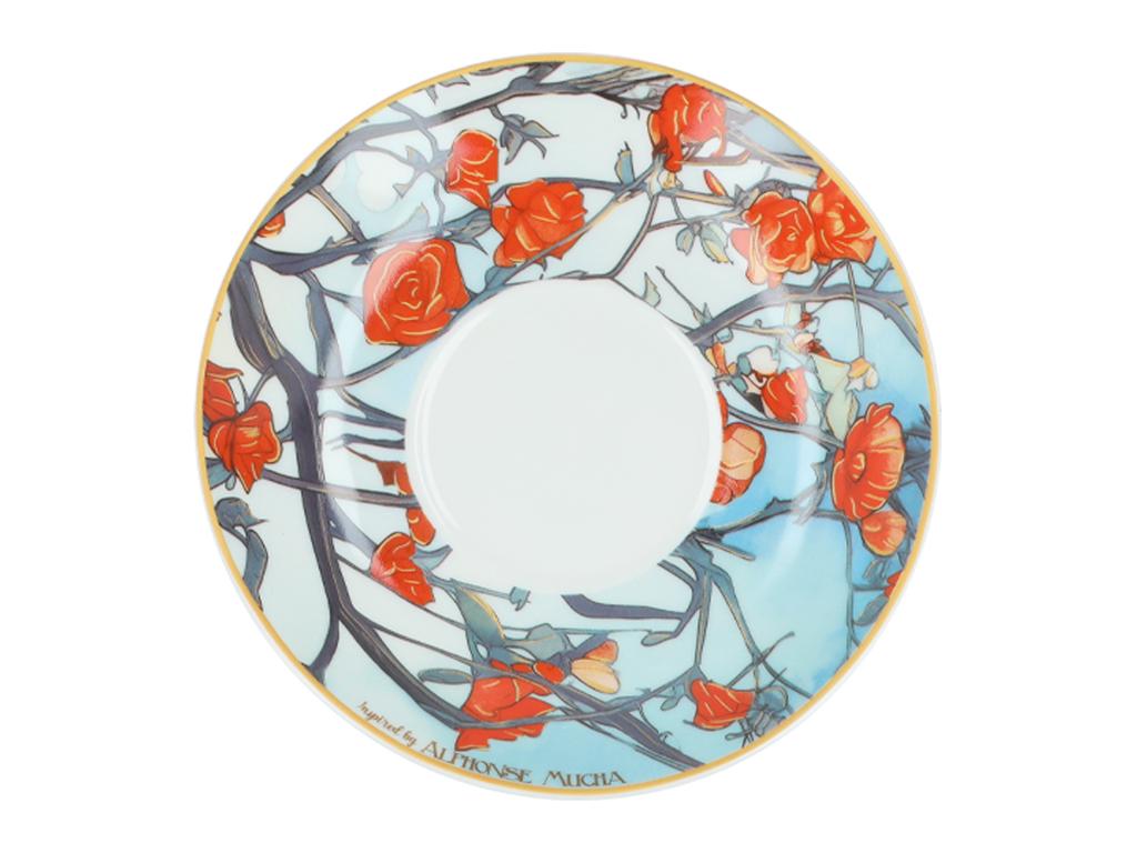 Elegancka Filiżanka Ze Spodkiem Alfons Mucha Kawa Herbata Prezent Dom