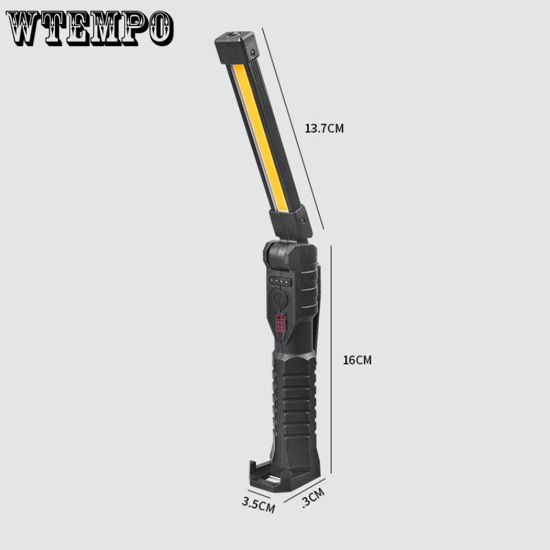 Рабочий фонарь COB, зарядный многофункциональный фонарик типа C, дисплей мощности с выходным аварийным светодиодным инспекционным фонарем