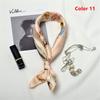 Gifts Elegant Women Silk Feel Satin Square Scarf Head Neck Hair Tie Band
