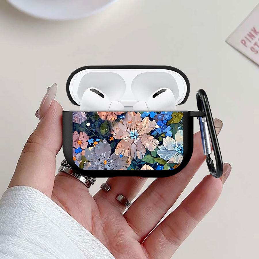 Чехол для Airpods Pro2 Pro3 1 3 2 4 Pro Чехлы для наушников Обложка Красивый Цветочный Узор