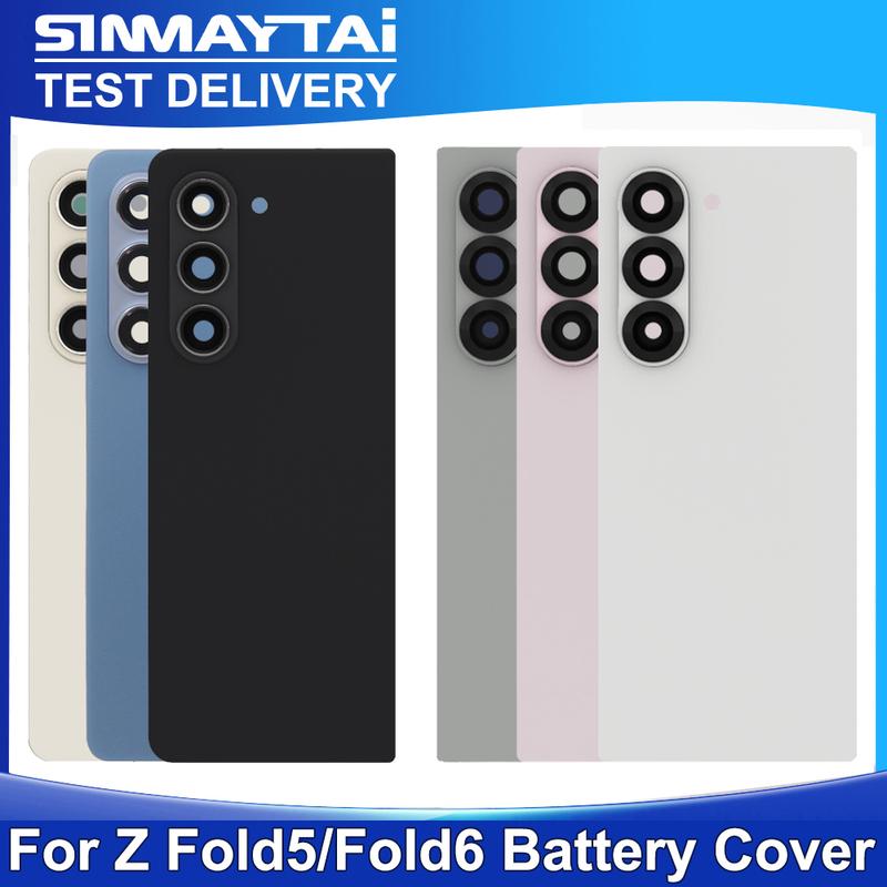 For Samsung Z Fold5 Fold6 5G Glass Battery Cover Rear Door Housing Panel Camera Lens Parts For Z Fold 5 6 Battery Cover