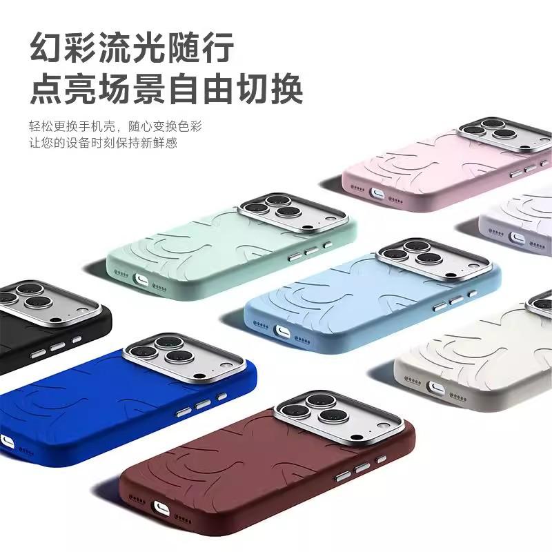 Новый чехол для мобильного телефона iPhone17ProMax Цветочная рябь Магнитный Жидкий силикон Чехол для Apple 16