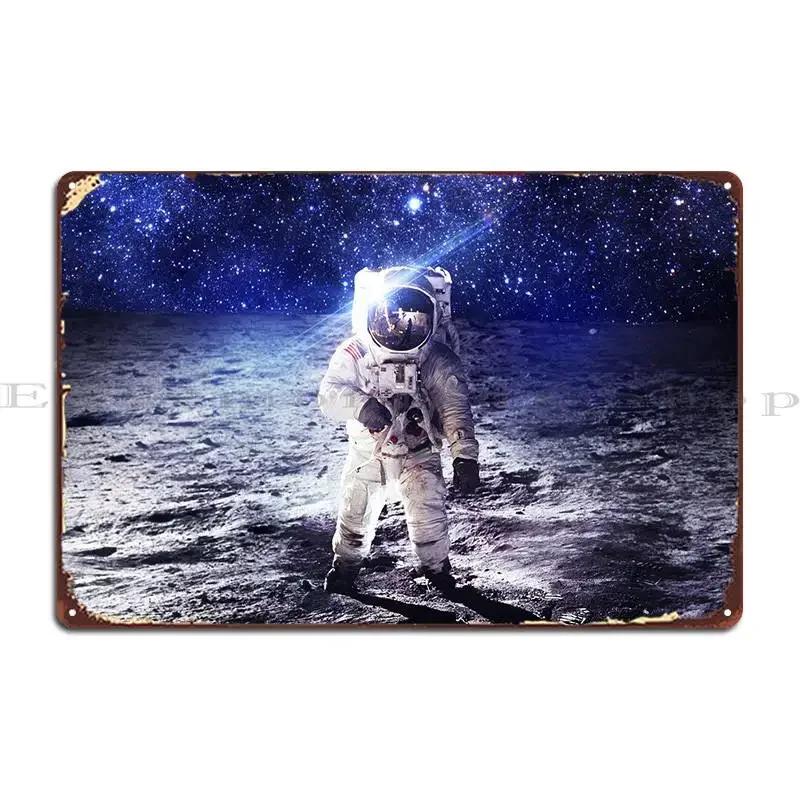 Astronaut Spacesuit Metal Sign Pub Mural Design Pub Classic Living Room Iron Tin Sign Poster