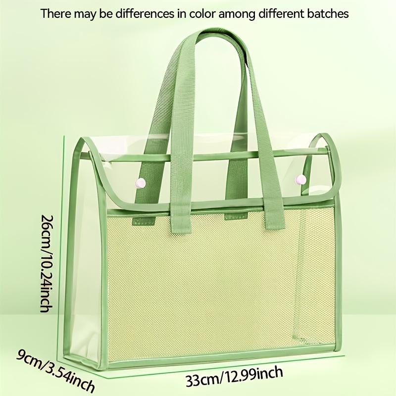 Large transparent PVC file folder, Expandable portable document organizer for school & office