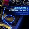 Flow Luminous LED кабель для зарядки 3A быстрая зарядка USB A для iPhone 14 13 12 X USB провод светодиодный кабель светящийся кабель для Airpods iPad