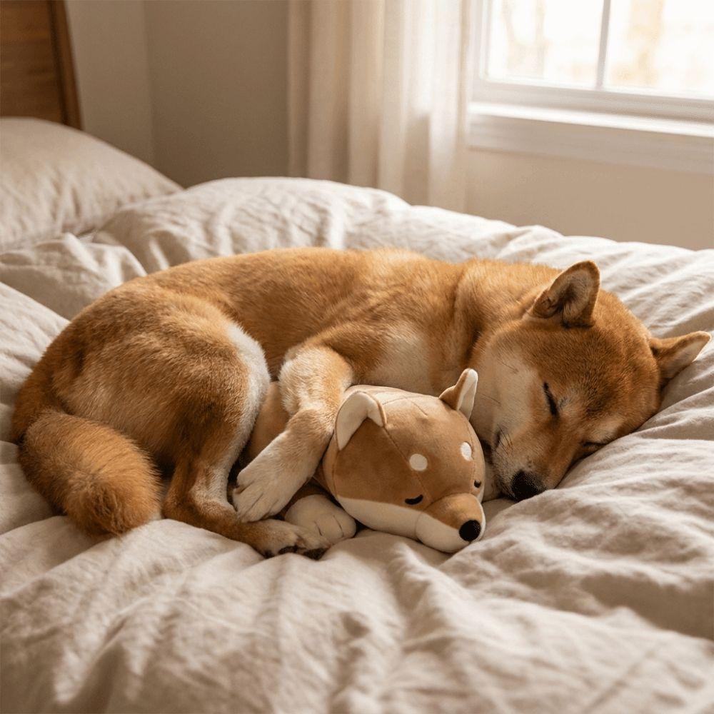 Comfortable Pet Heartbeat Plush Doll Soft Dog Anxiety Toy Creative Pet Calming Behavioral Toy Gift