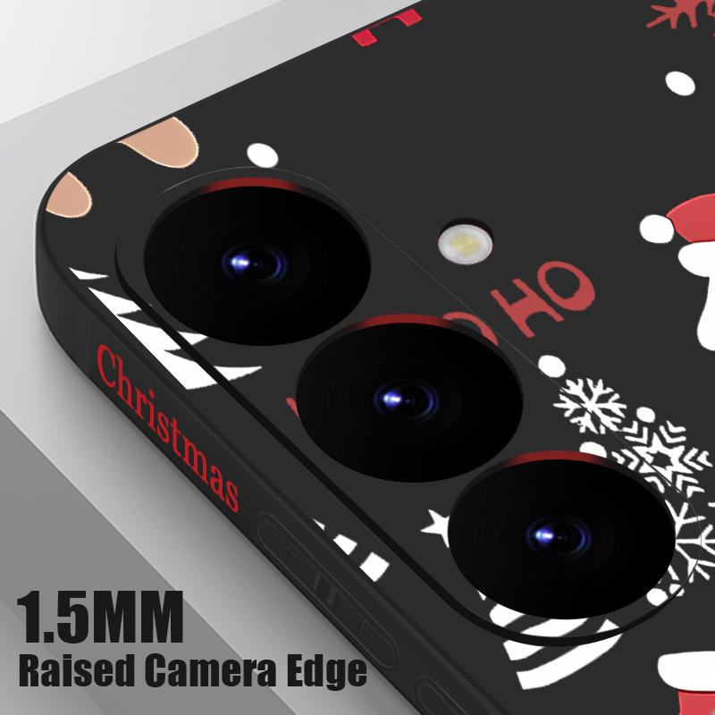 Мультяшный чехол для телефона с рождественской елкой для Samsung Galaxy A56 A17 A26 A16 A36 A55 A54 A53 A15 S24 S25 FE S25 S22 S23 Ultra Противоударный чехол со шнурком