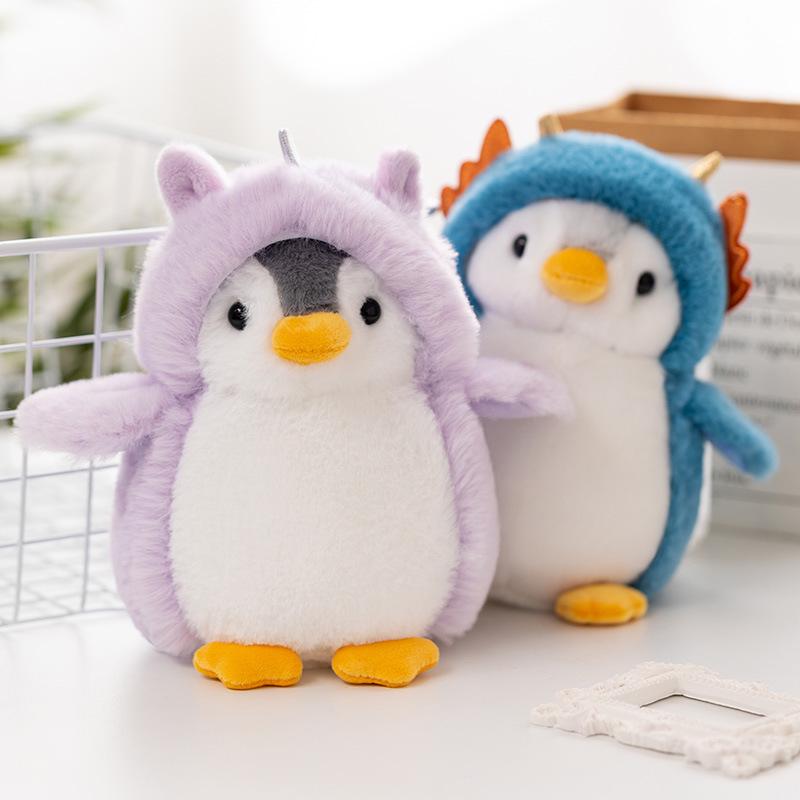 Cute Penguin Plush Toy In Christmas Outfit