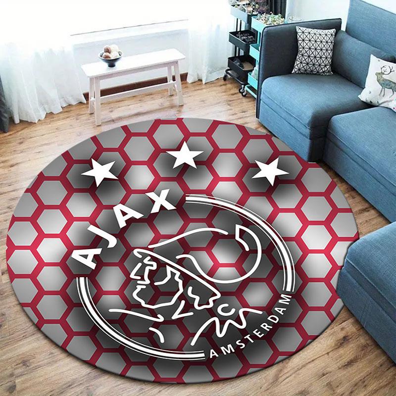 AFC Ajax Round Area Rug,Carpet Rug for Living Room Bedroom Sofa Playroom Decor,Non-slip Floor Mat