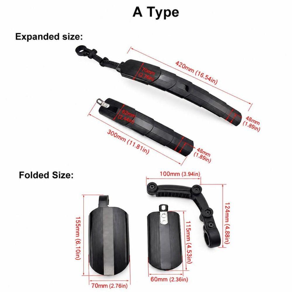 Engineering Plastic Material Bike Mud Guard Foldable Mountain Bike Mudguard  Outdoor Cycling