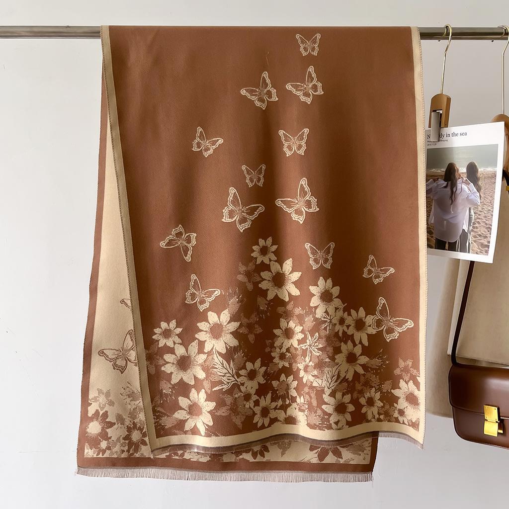 Ретро Винтаж Принт Шарф Кашемир Люксовый Бренд Принт Зимняя Пашмина Сохраняет Тепло Шали и Накидки Одеяло