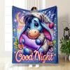 1PC Pooh Bear Eeyore  Printed Blanket - Ultra Soft & Cozy Gift for Mom and Daughter Present, Lightweight for Bed, Couch & Travel