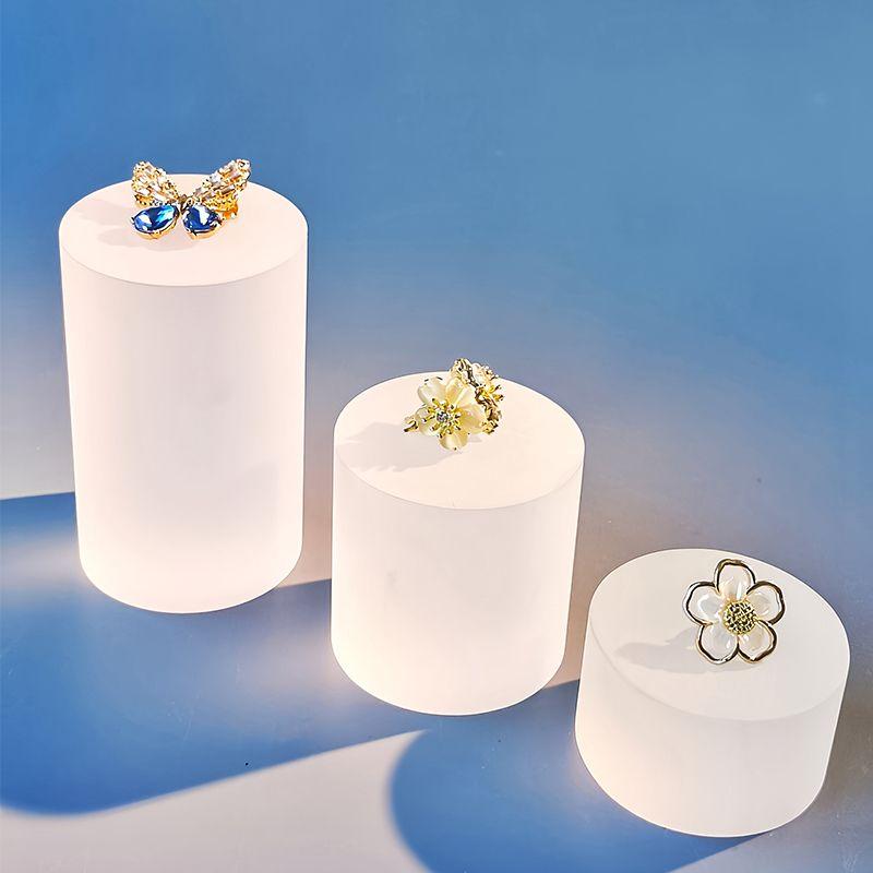Frosted Acrylic Square Display Block Clear Acrylic Cube Acrylic Jewelry Display Stand Ring Showcase Display Holder Base