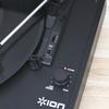 Портативный проигрыватель пластинок ION Audio, чемоданного типа, встроенный динамик, портативный, работает от батареек, транспорт для виниловых пластинок, черный