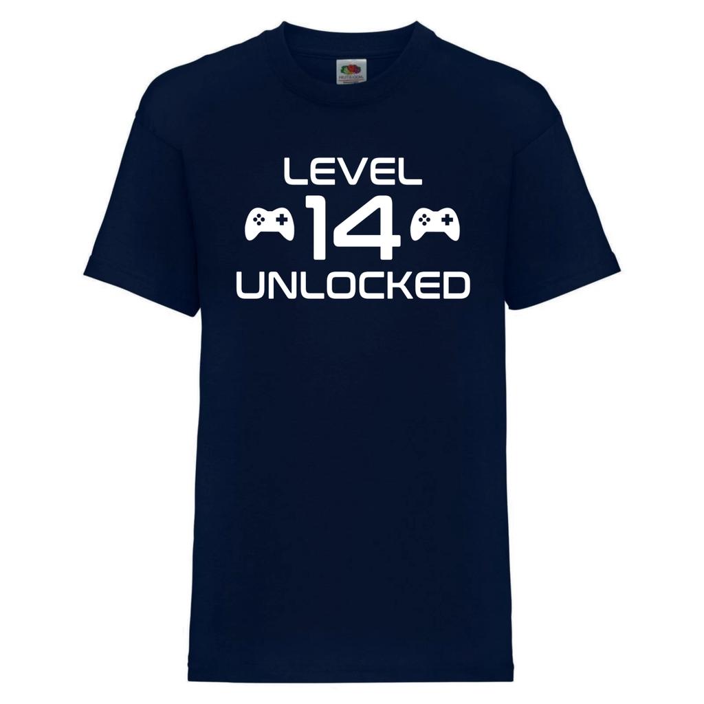 Level 14 Unlocked T-Shirt - Gift for 14 year old birthday, 14th birthday t Shirt