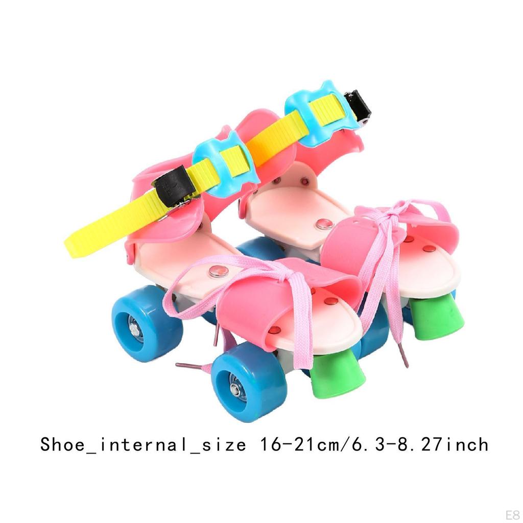 Детские роликовые коньки, двухрядные, легкие и удобные, четырехколесные накладки для детей,