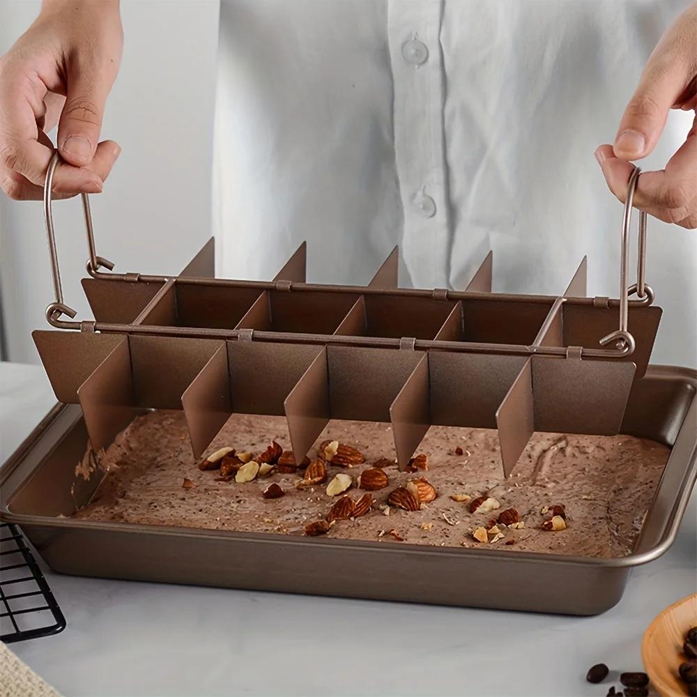 18 Grids Stainless Steel Loaf Pan Brownie Cake Pan With Dividers Non Stick Square Muffin Pan For Baking Brownie Cake Bakeware