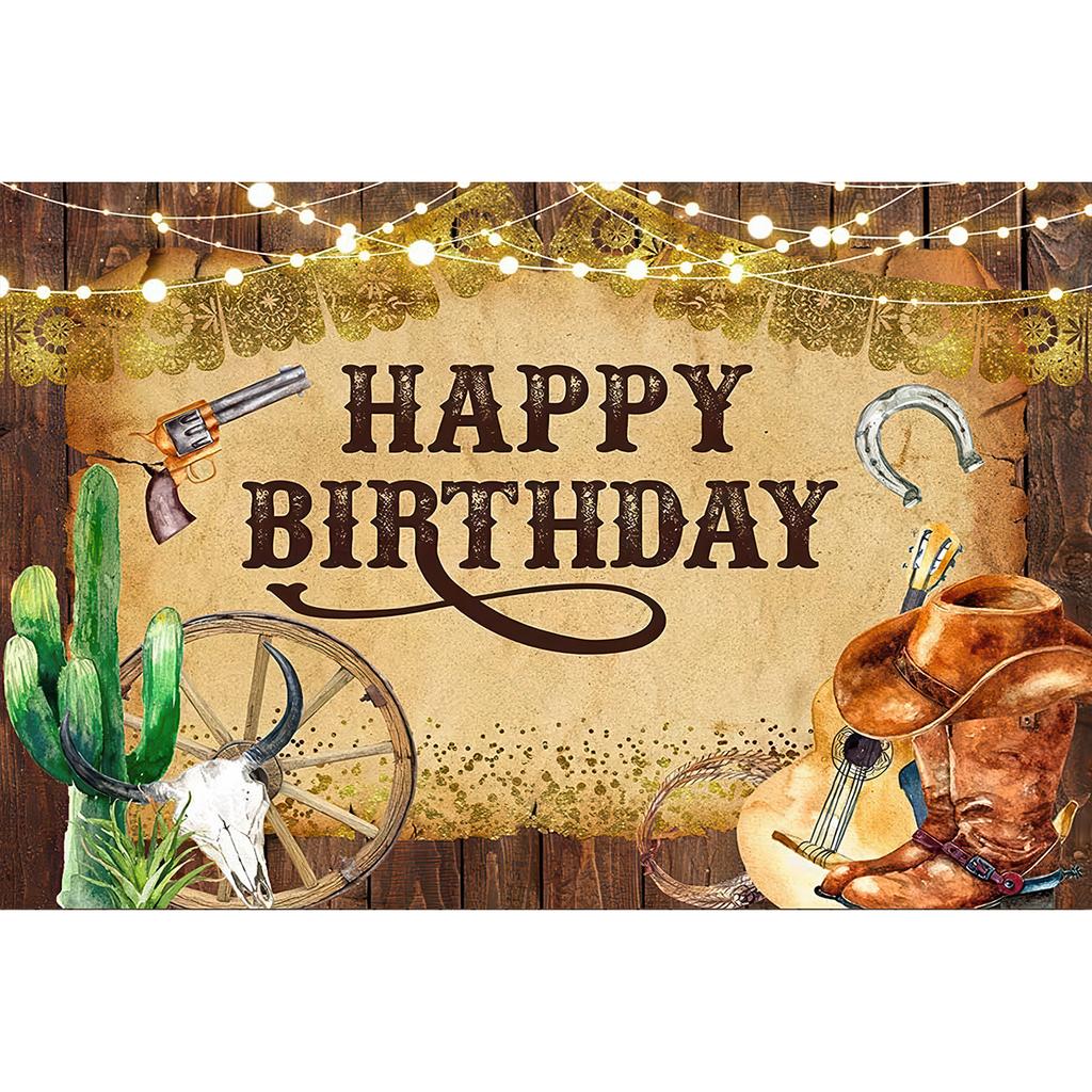 Barn Farm Birthday Backdrop Western Cowboy Photography Background Wood House Door Wild West Rodeo Party Decorations Girl Banner