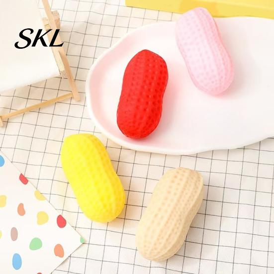 Hand Exercise Ball Simulation Peanut Stress Relief Toy, Slow Rising Squeeze Reliever Relaxation Fidget Toy for Kids Adults