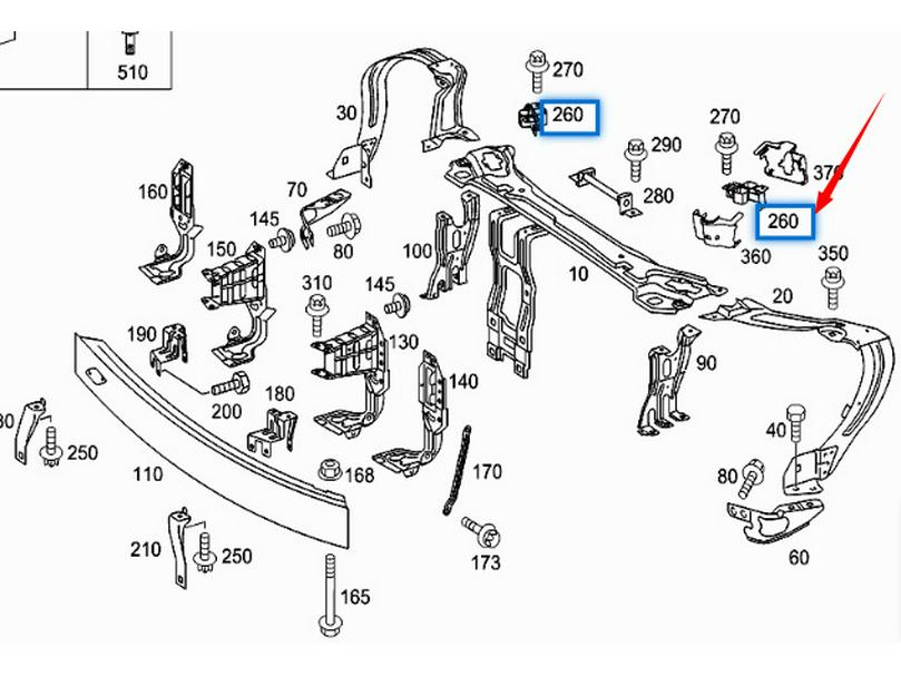Замок капота Mercedes-Benz C-Class W203 2198800060